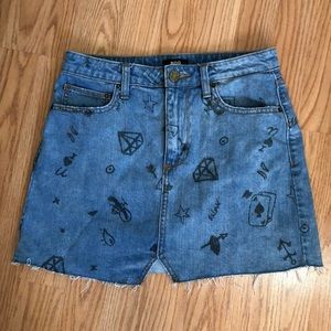 BDG denim skirt from urban outfitters